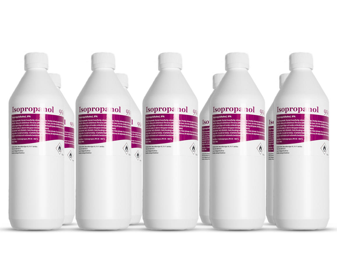 Billig Isopropanol 99,9% 10st 1L ink. FRI FRAKT